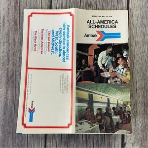 Vintage Amtrak National Train Timetables Booklet Brochure May 1974